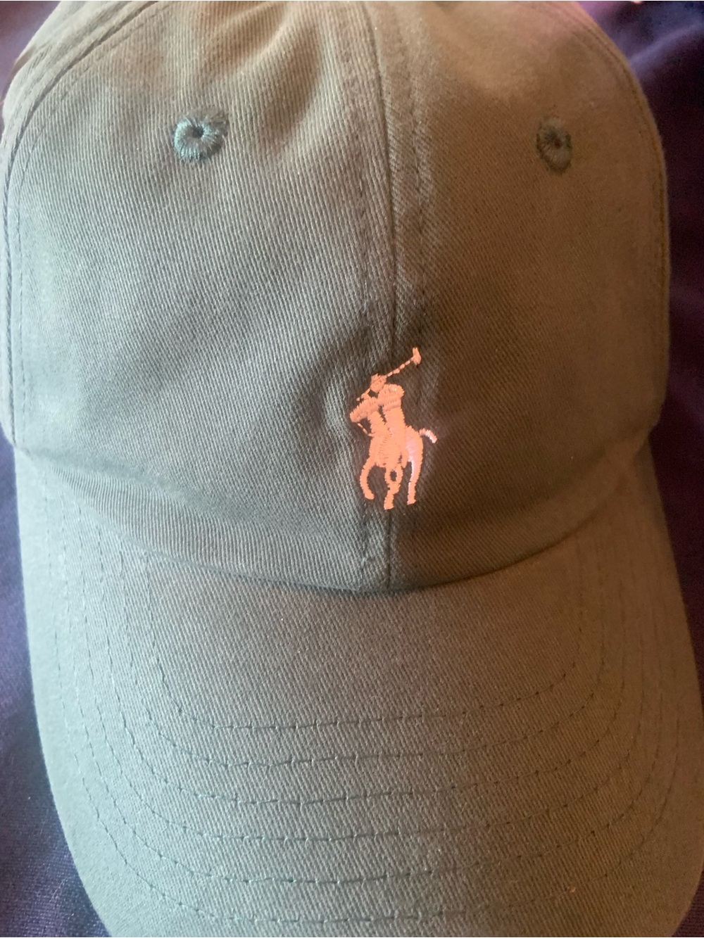 Ralph Lauren Green Polo Baseball Hat with white Pony - Picture 11 of 11